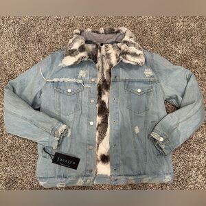Jocelyn Fur Denim Jacket
